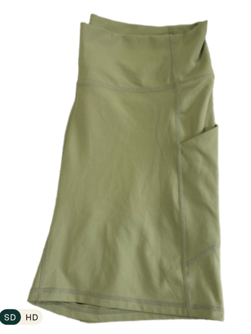 Fabletics PureLuxe Highwaisted Biker Shorts, Olive Green, Size XL - Picture 6 of 6